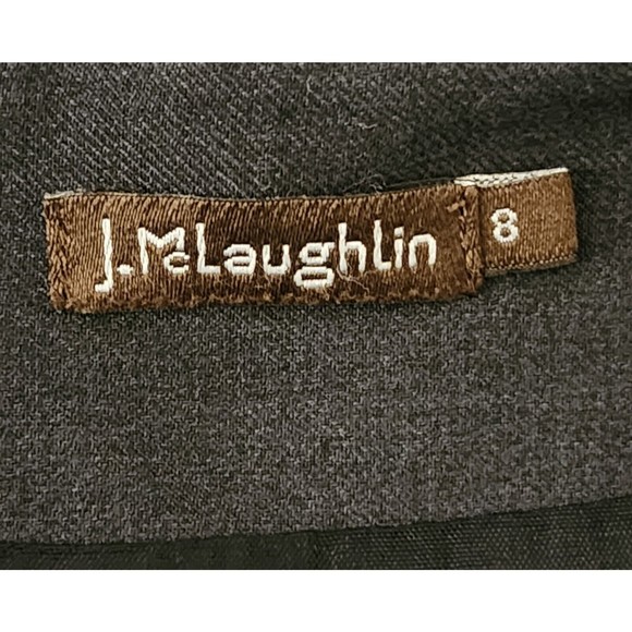 J McLaughlin Womens Straight Mini Skirt Gray Lined Pockets Made in USA Size 8 - Picture 4 of 6